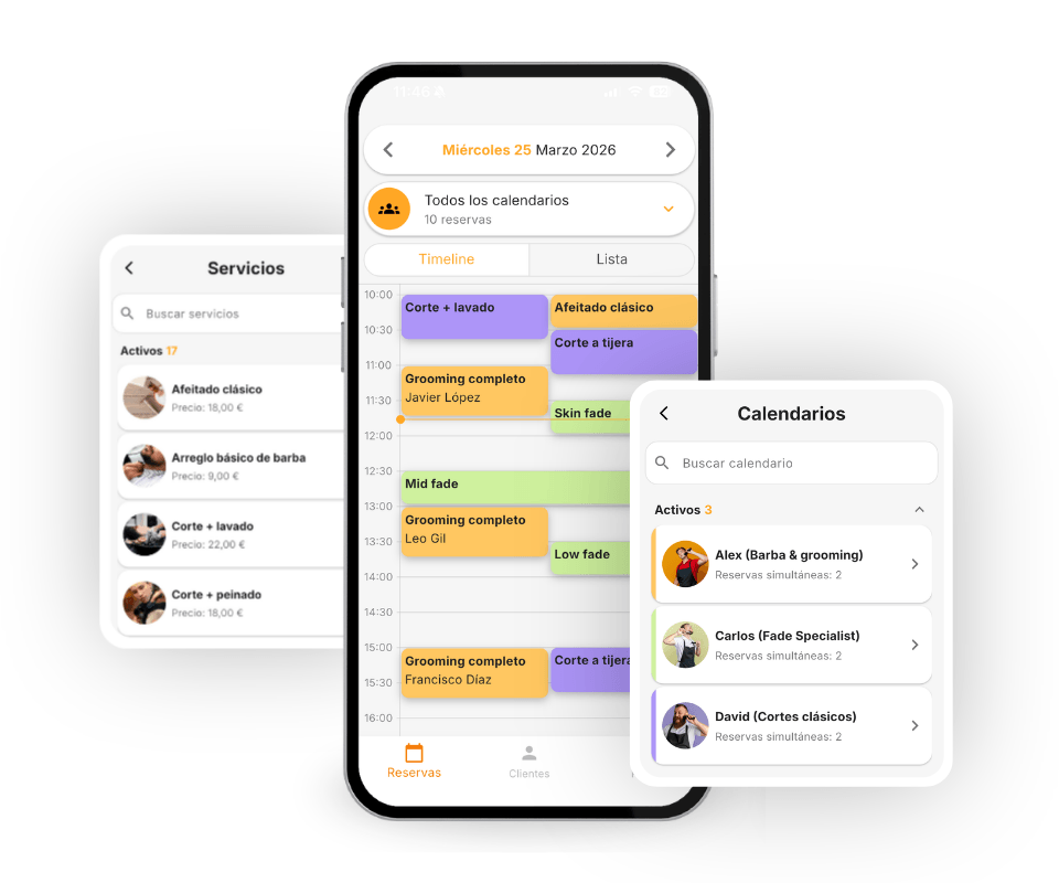 Bookniapp app — agenda, servicios y calendarios en una sola vista